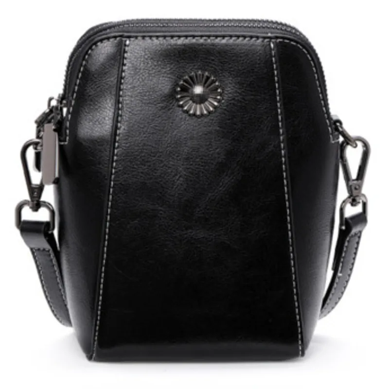 Cowhide Leather Crossbody Bag Genuine Versatile Shoulder Handbags For Women Casual High-Quality Messenger Luxury Fashion Female