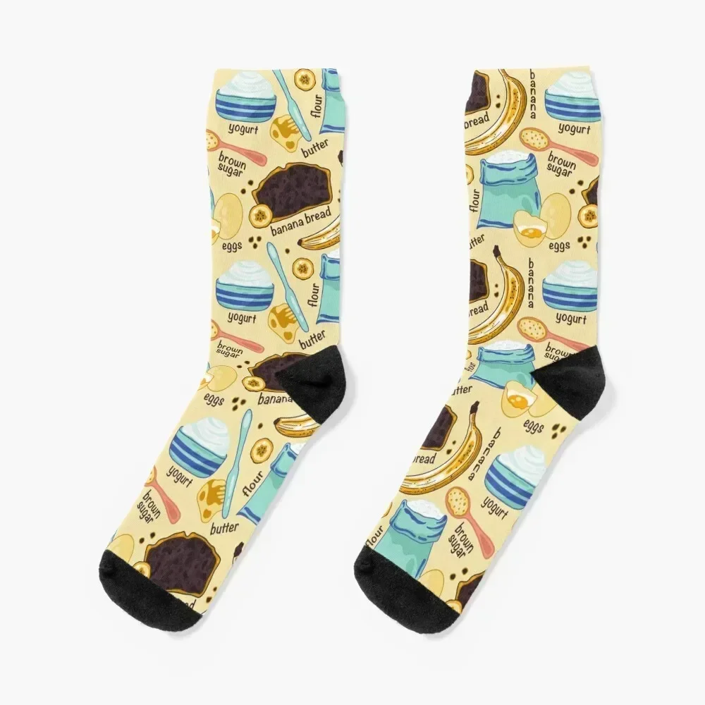 Banana Bread Recipe Socks Children's kids fashionable Men's Socks Luxury Women's