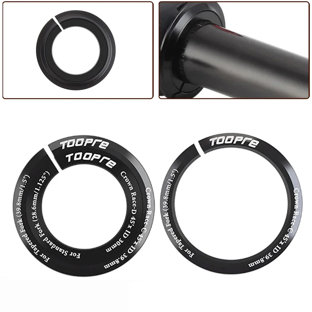 1.5inch Bike Headset Washer Bicycle 1 1/8 Headset Base Spacer Crown Race 28.6mm 39.8mm Tapered Fork Straight Fork 45 Degree Part