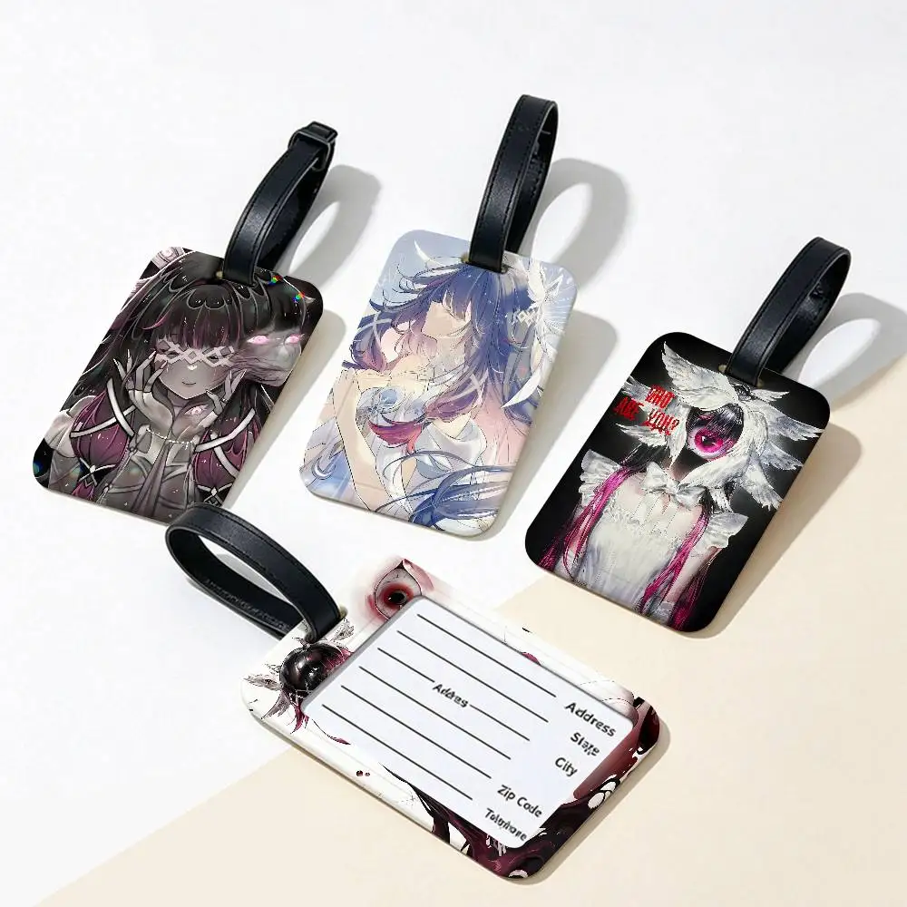 Genshin Lmpact Columbina Portable Anti lost Luggage Name Tag PVC Information Card Sleeve Suitcase Backpack Travel Label