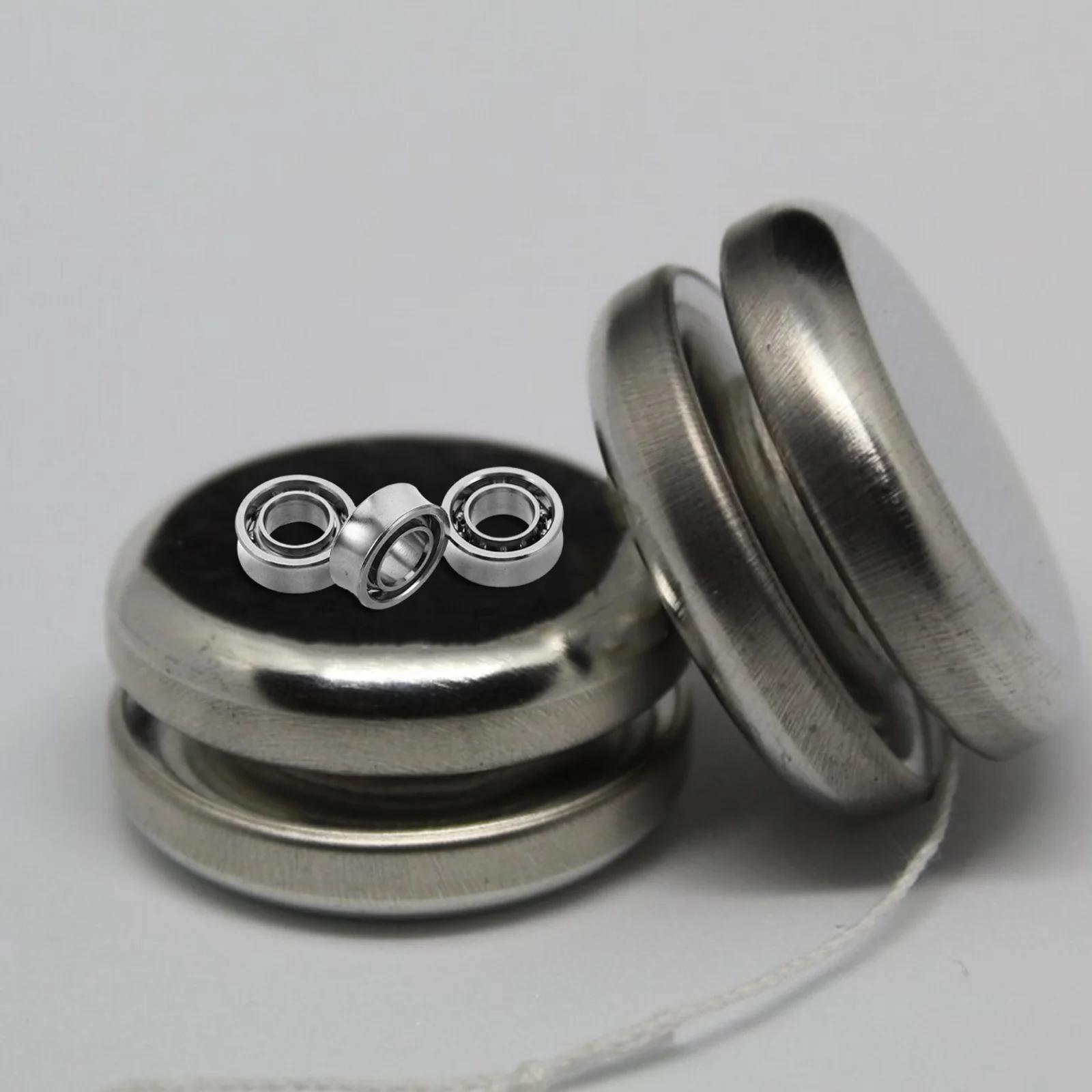 

4pcs Deep Groove Yoyo Ball Bearings 10 Ball Design High Precision Pre Lubricated U Shaped Steel Miniature For Smooth Performance