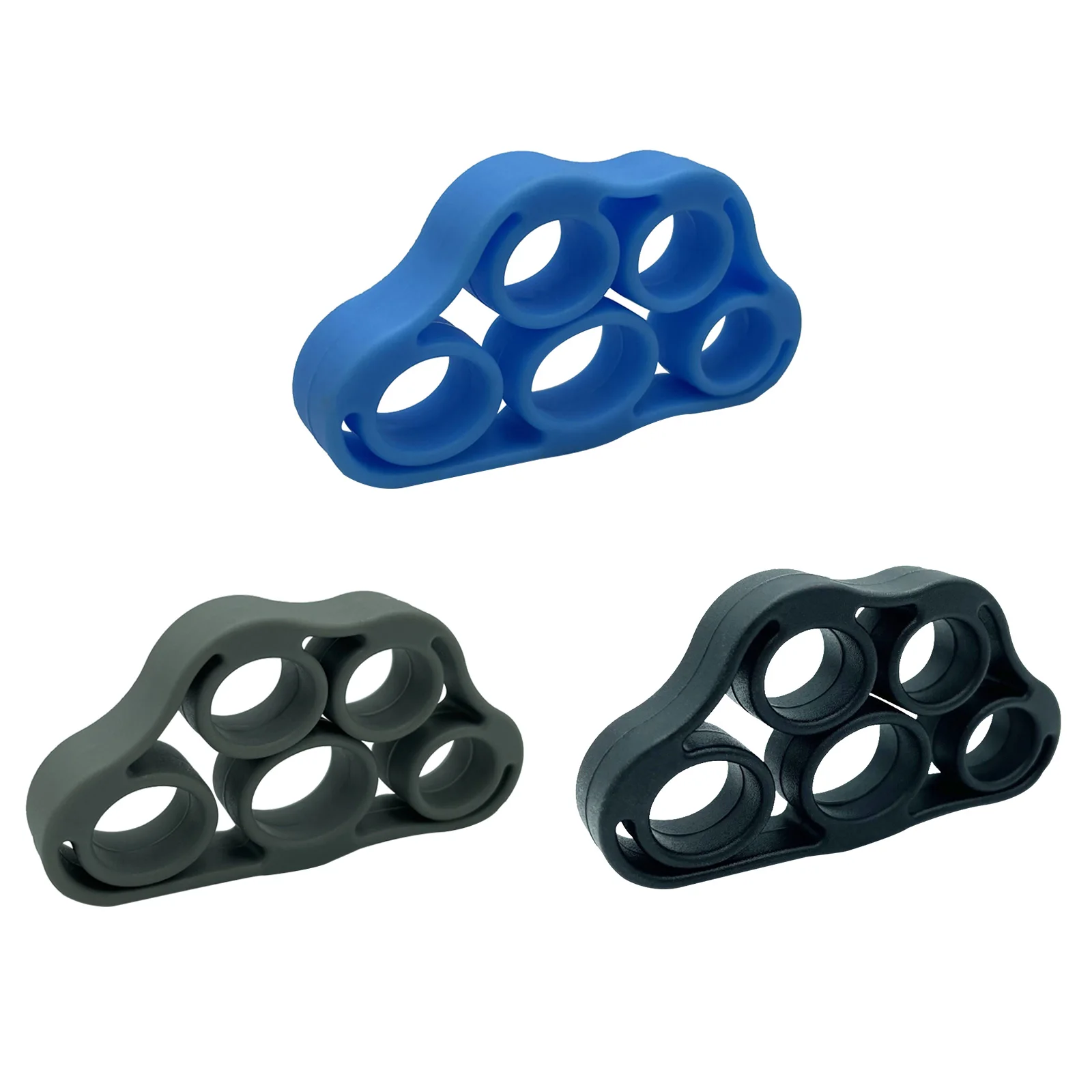 3pcs Finger Grips Pull Rings Soft Elastic Silicone Finger Tension Ring Wrist Rehabilitation Washable for Men Women Home Use image 6