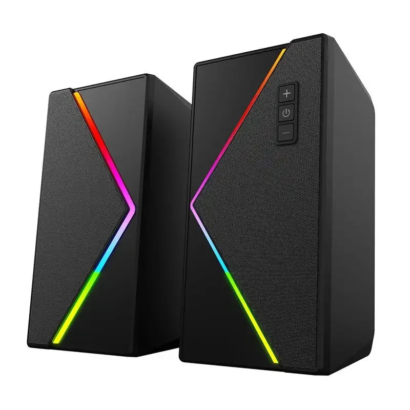 

Высококачественный Bluetooth-динамик для настольного компьютера RGB ослепительные огни аудио мультимедийные стереодинамики объемного звучания USB источник питания