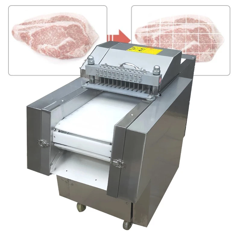 

Cheese Meat Slicing Machine Kit Ribs Shredding Meat Cube Dicing Machine Automatic Frozen Chicken Cutting Machine