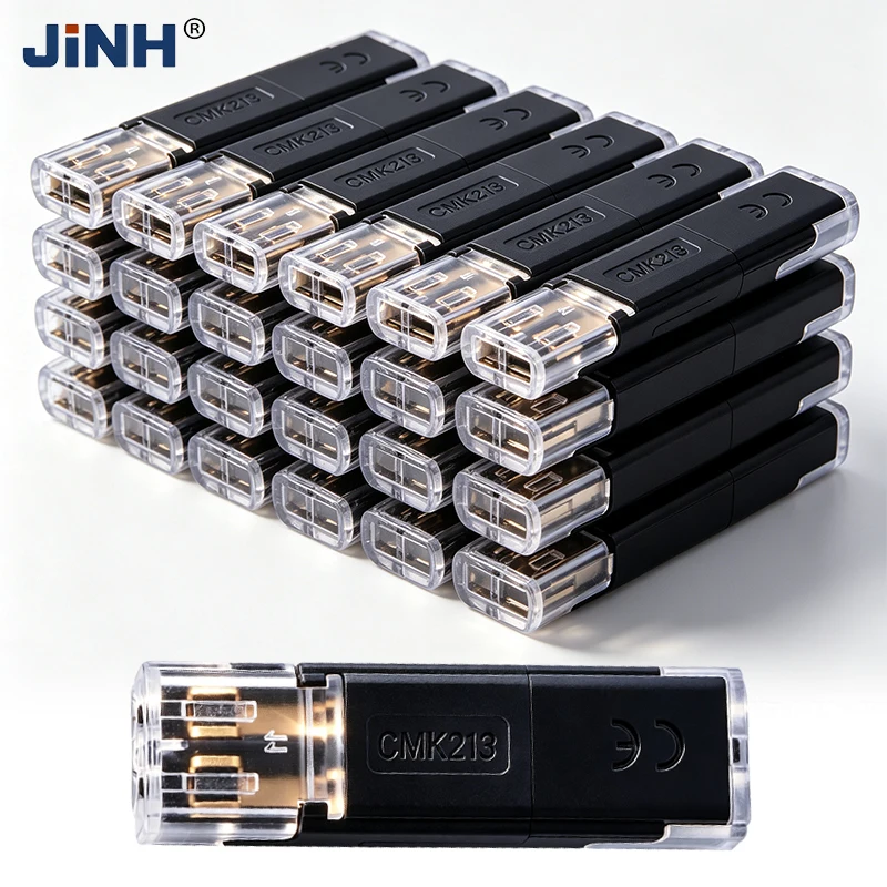 JINH Locking Wire Linker 10/20Pcs 1-3P Connector with Buckle Fastener Quick Install Inline Coupler for LED Ligh