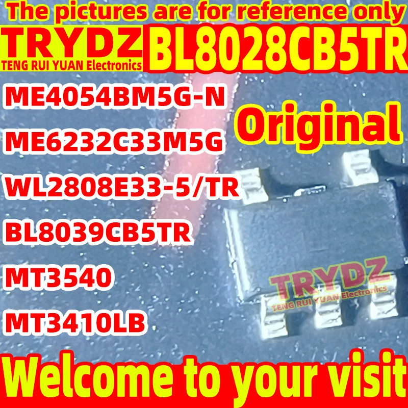 200-20pcs Original New BL8028CB5TR ME4054BM5G-N ME6232C33M5G WL2808E33-5/TR MT3540 MT3410LB BL8039CB5TR SOT-323