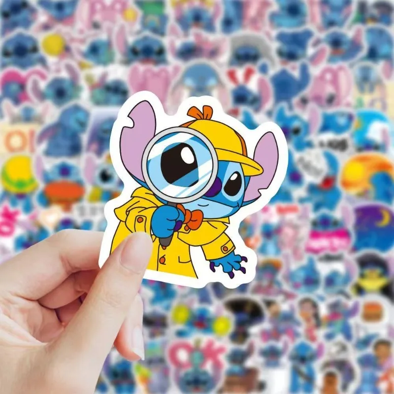 

60 шт., детские водонепроницаемые наклейки Disney Stitch, персонажи аниме, коробки для канцелярских принадлежностей для мальчиков и девочек, ноутбуки, чашки для воды, декоративная наклейка