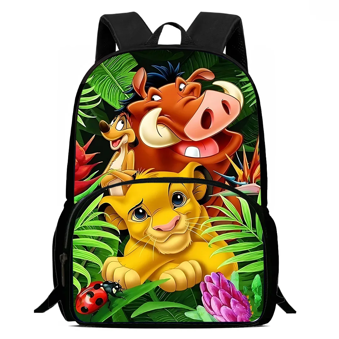 Mochila dos desenhos animados do Rei Leão para crianças, mochilas Simba, mochilas escolares, mochila durável, presente de aniversário, acampamento, meninos, meninas, criança