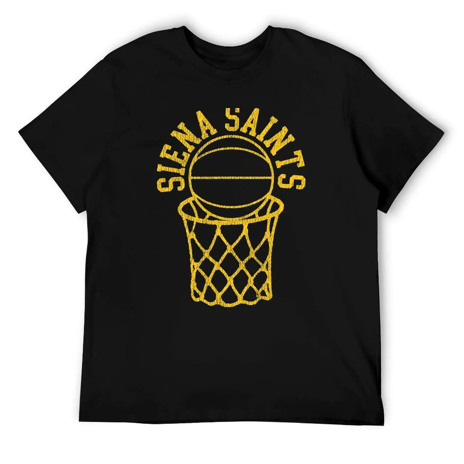 

Siena College Distressed Vintage 80s Basketball Net Graphic 1 T-Shirt cotton tshirt 100% t shirts for man pack white T-Shirt