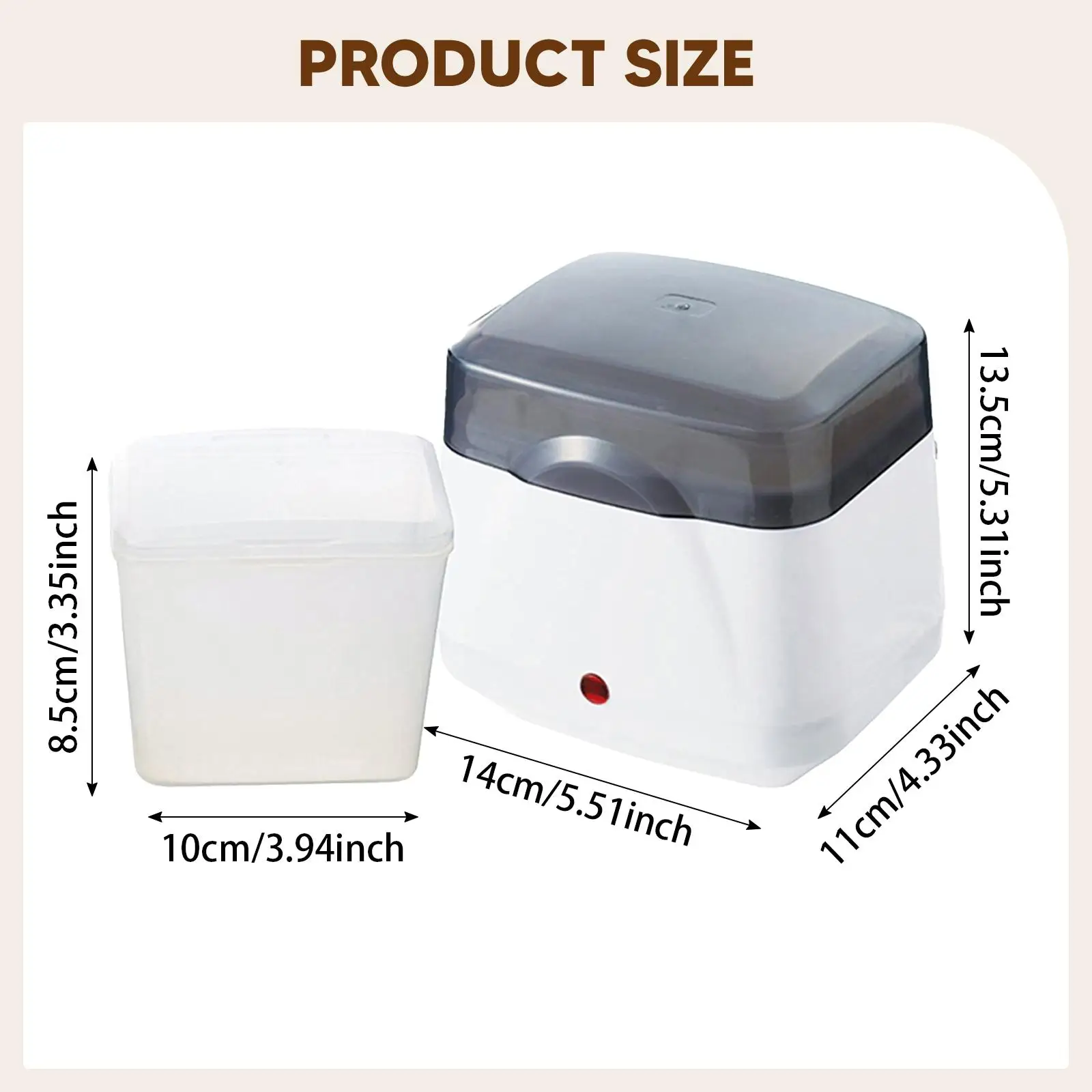 USB Powered Yogurt Maker Machine 700ml Mini Electric Homemade Yogurt Device for Kitchen Office Dorm Room Silent Low Noise Easy