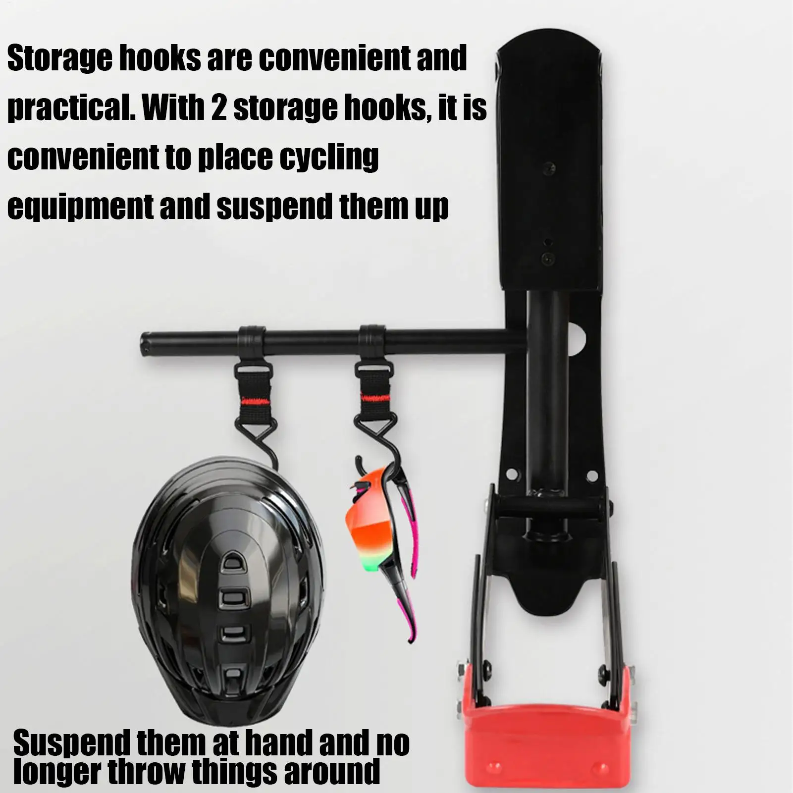 

Cycling Wall Rack For Garage Adjustable Space-Saving Hook Vertical Hanger Hook For Home Garage Living Room Outdoor Family Friend