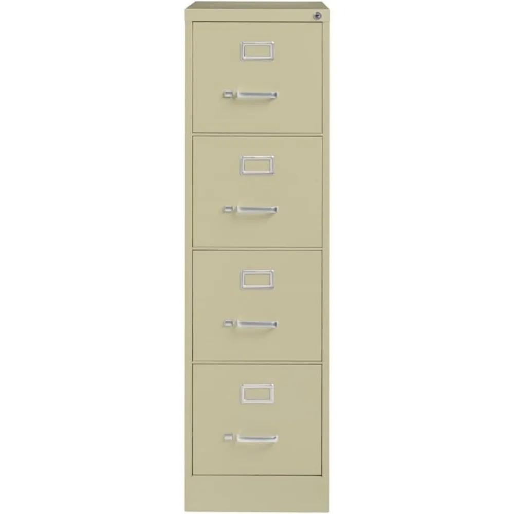 22" Deep 4 Drawer Letter File Cabinet in Putty, Fully Assembled