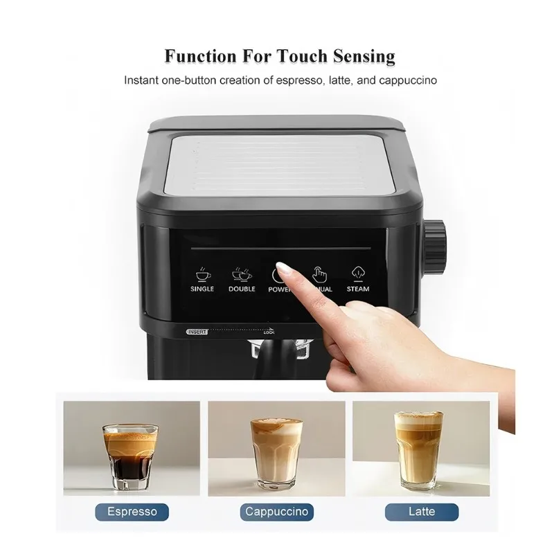 

БЫСТРАЯ ПРОДАЖА! Кофемашина электрическая итальянская с вилкой EU, 20 бар, автоматическая/полуавтоматическая эспрессо-машина