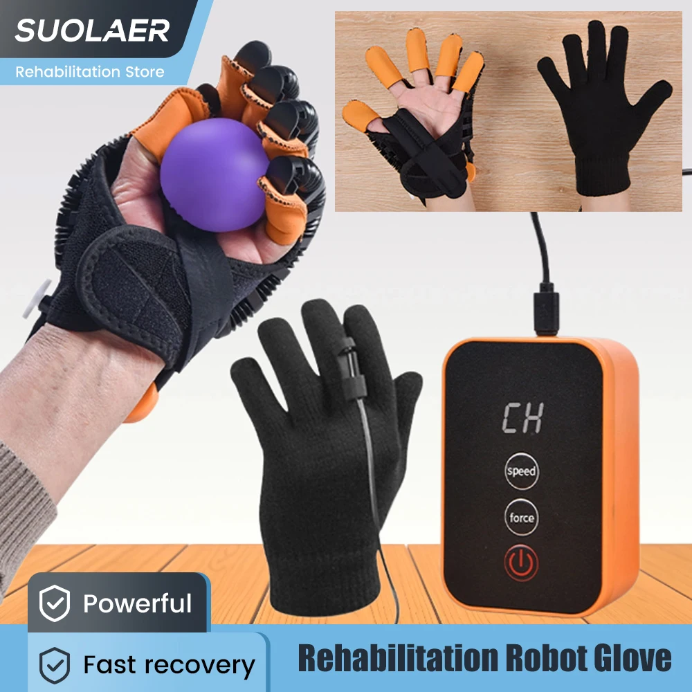 Left Right Hand Finger Rehabilitation Exerciser Robot Gloves Stroke Hand Recovery Hemiplegia Cerebral Infarction Training Device