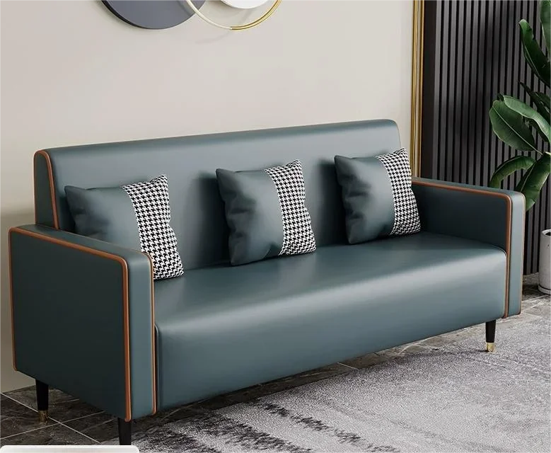 أريكة مكتب الاستقبال الحديثة الفاخرة والمريحة من الجلد لغرفة المعيشة