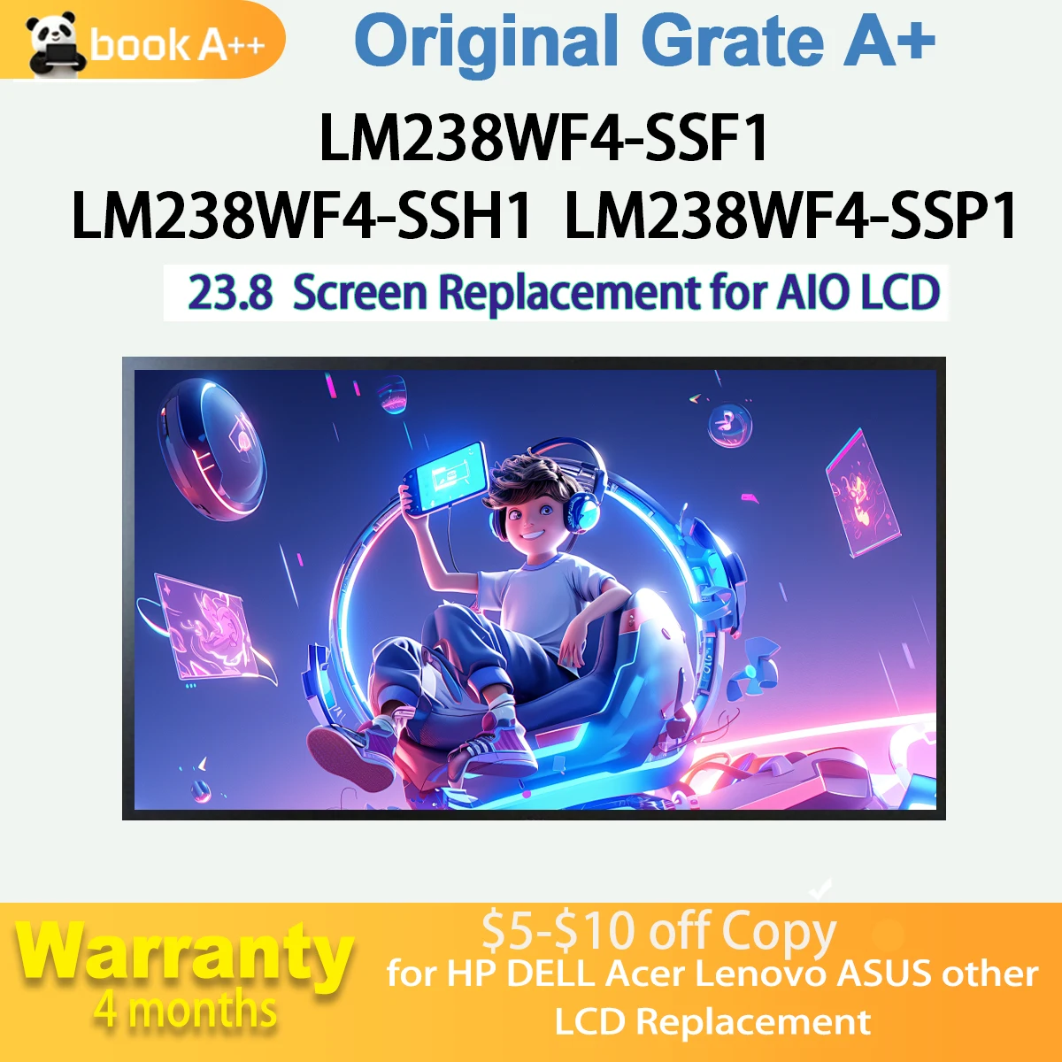 

Оригинальный новый 23,8-дюймовый ЖК-дисплей FHD LM238WF4 SSF1 LM238WF4 SSH1 LM238WF4 SSP1 для Lenovo для DELL для HP для компьютерных мониторов