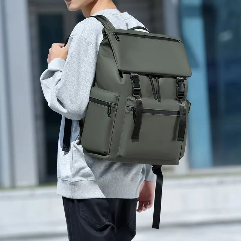 Men Fashion Multi Pocket Lightweight 15.6 inch Laptop Backpack Waterproof Multifunctional Travel Hiking School Bag Mochila