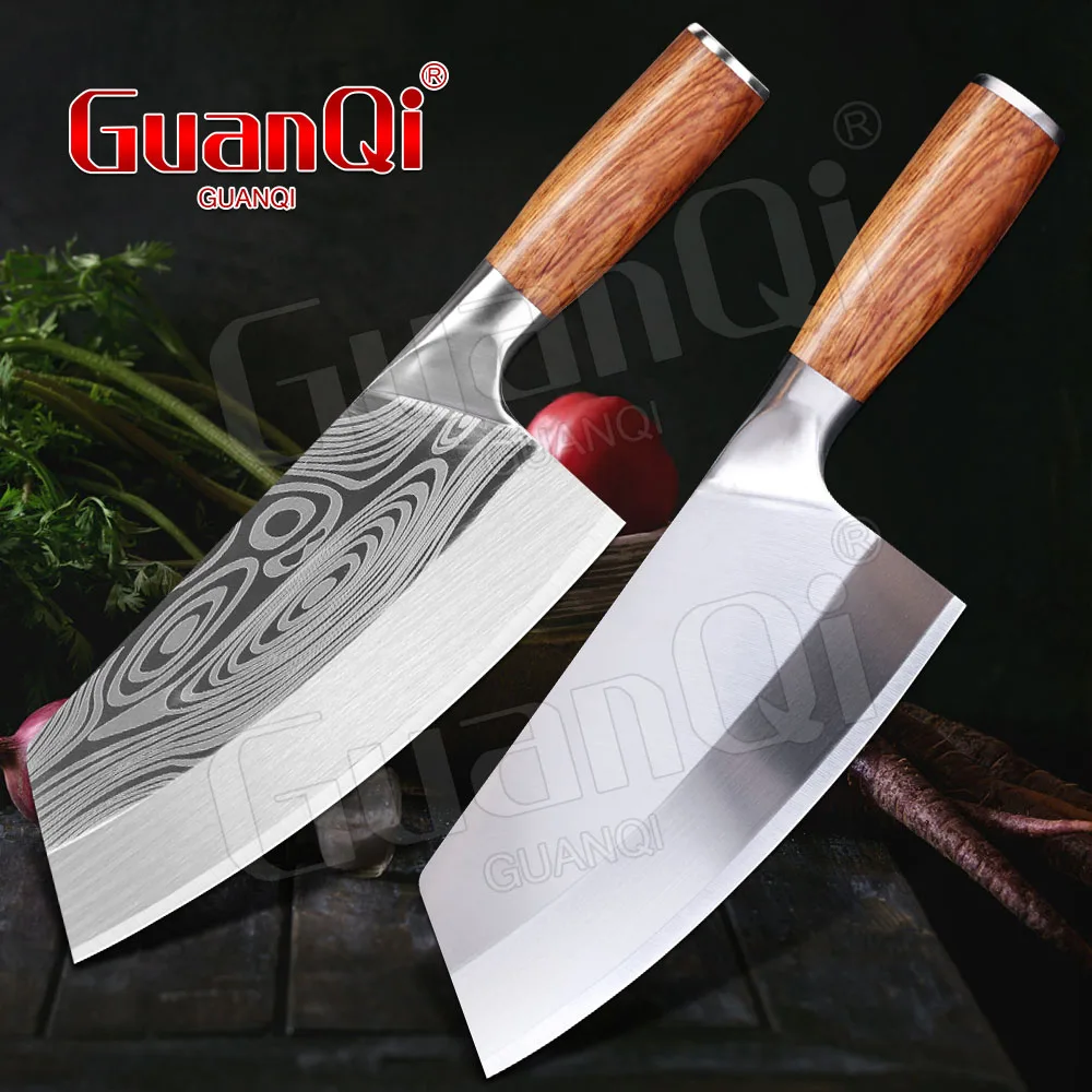 Kitchen Knifes Damascus Laser Pattern Chef Knife Meat Cleaver Kitchen Slicing Knife Chopping Cleaver Knifes Cutter Cooking Tools