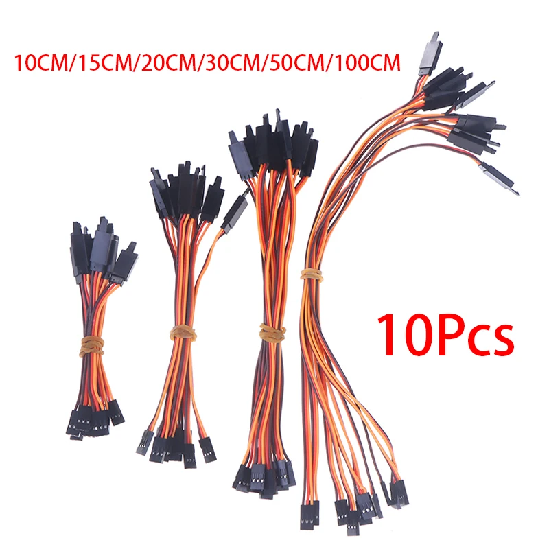 10 szt. Przedłużacz 10-100CM Przewód Kablowy Anty-Loose 60-żyłowy Serwo Do RC JR Męski Na Żeński Model Samolotu Kabel Adapter