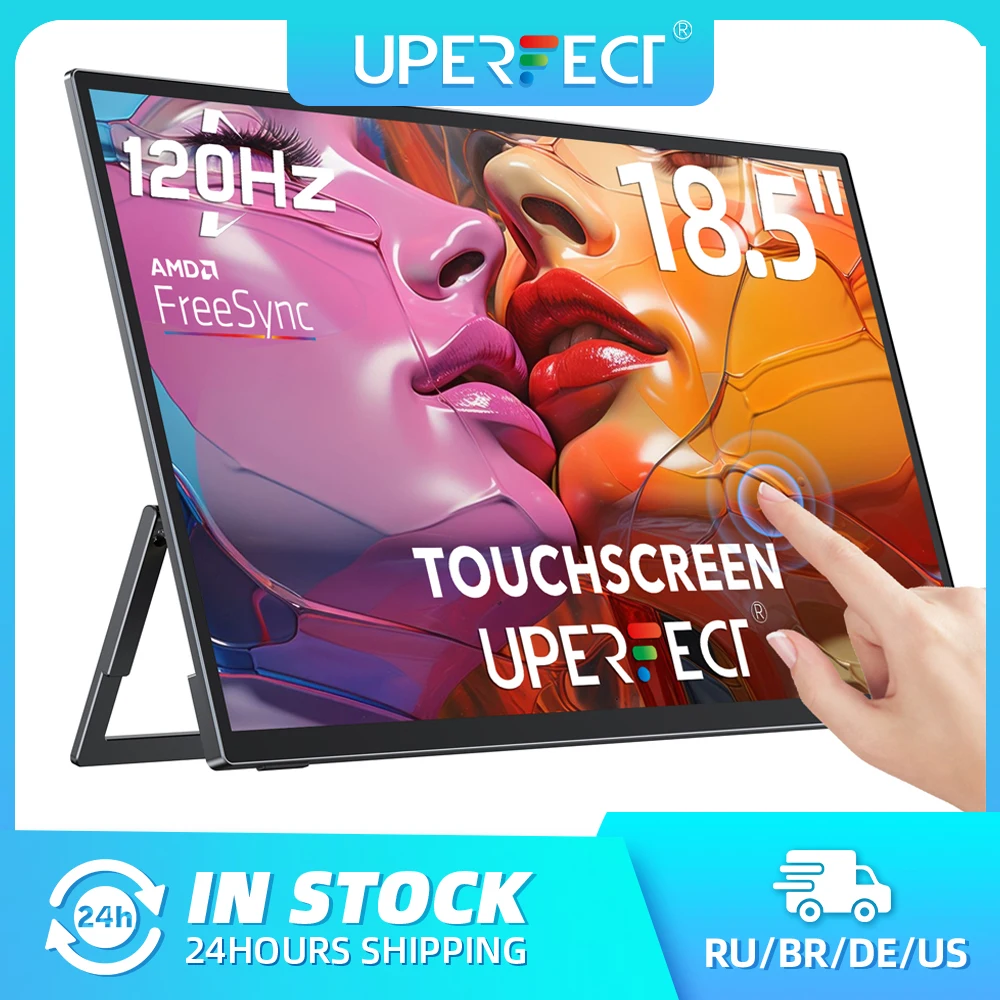Imagem -01 - Monitor Portátil Uperfect de 185 Polegadas com Tela Sensível ao Toque de 120 hz 1080p Hdmi Tipo-c Hdr Sync Gaming Display para Laptop Telefone Computador Xbox Switch Ps4 5