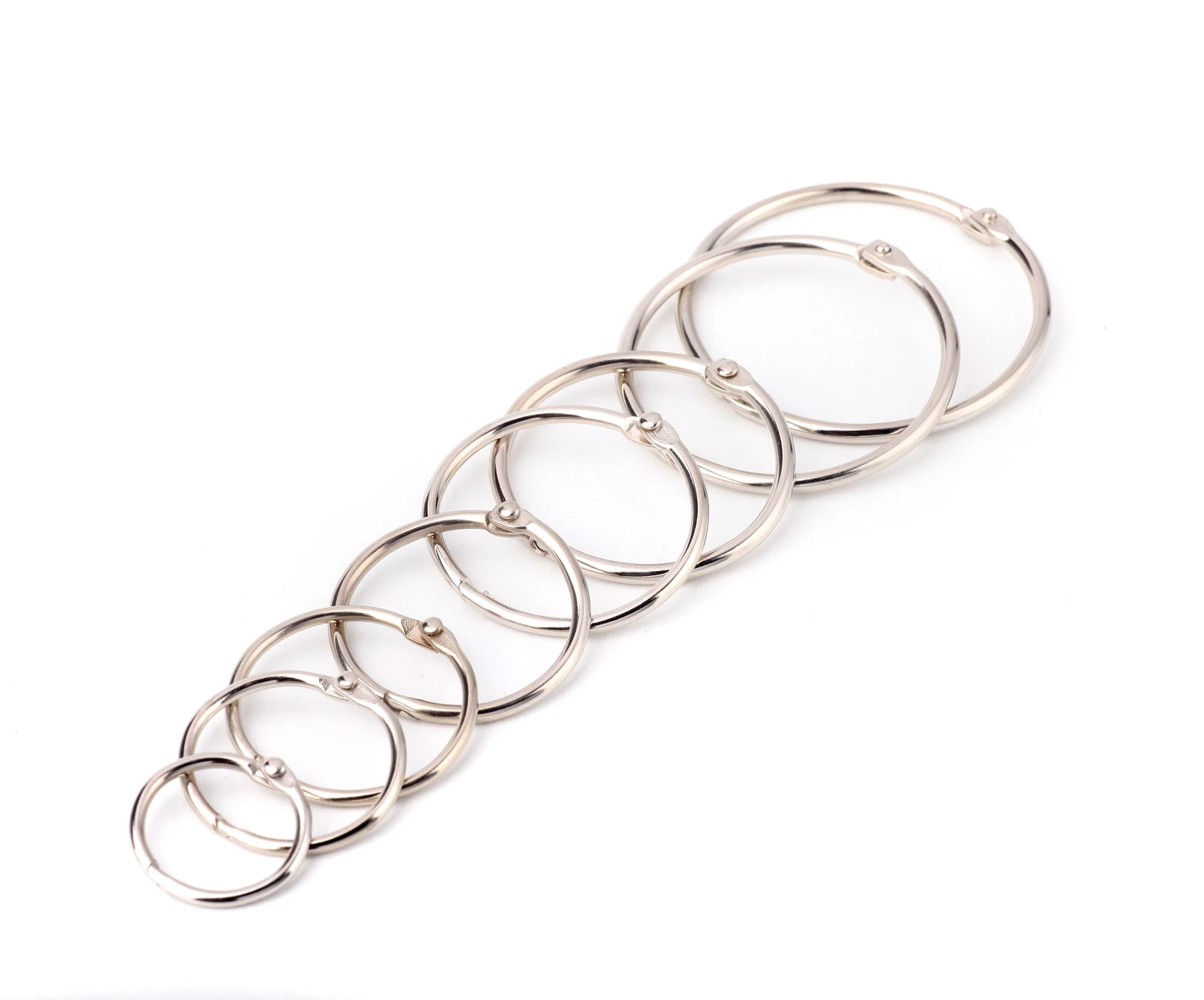 10/50pcs Loose-leaf Book DIY Ring Binder Albums Opening O Ring Locking Keychain Office Binding Supplies Craft Parts Supplies