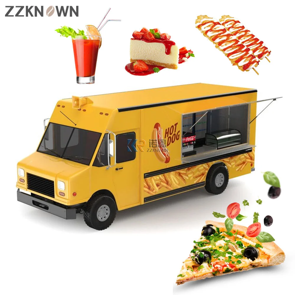 Big Remolque Food Truck Cater Bakery Pizza Coffee Juice Bar Street Food Kiosk Catering Trailer Electric Van Beer Ice Cream Cart