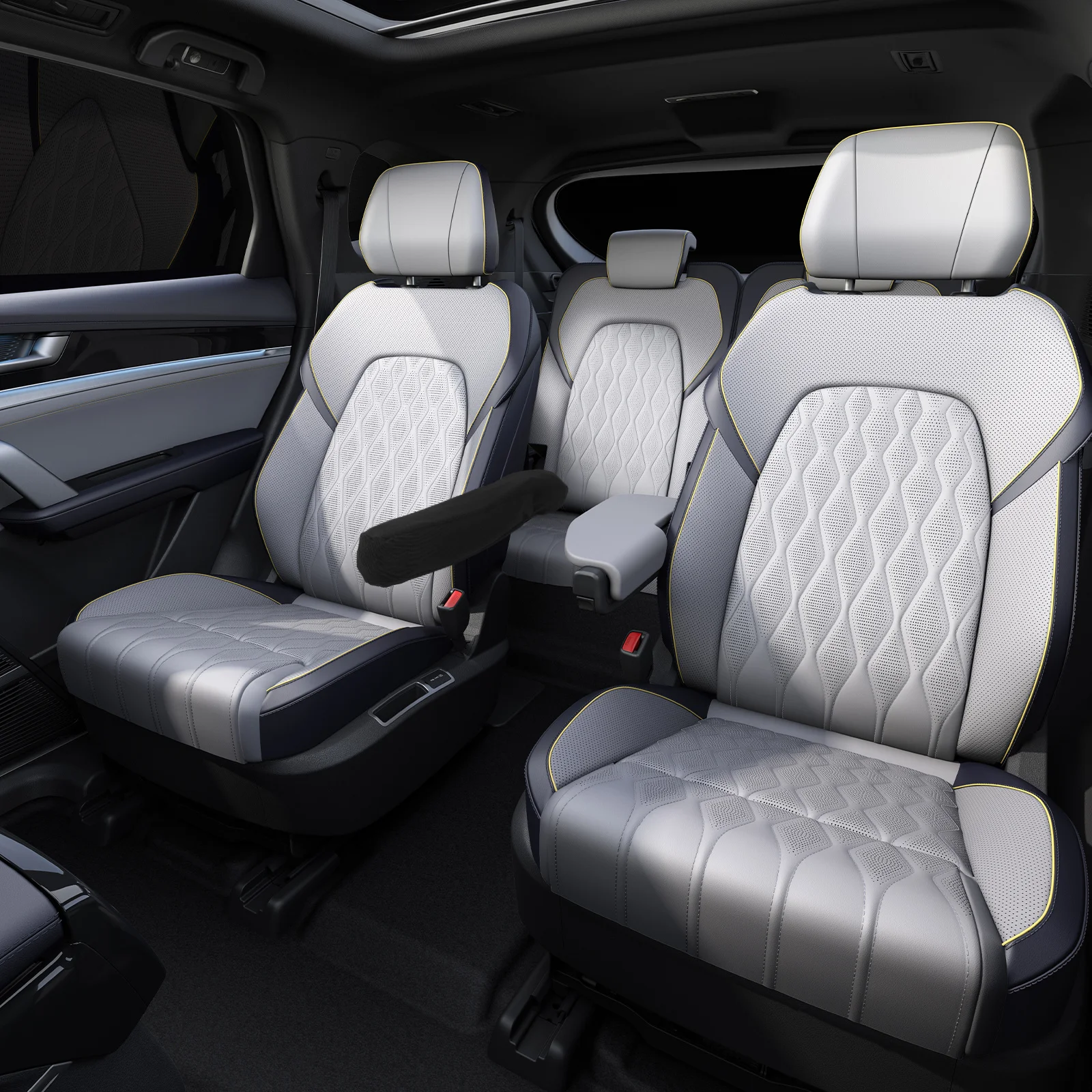 

1 Pair Car Armrest Cover Black Elastic Fabric Universal Fit For Front Seat Scratch Resistant Protection Pad Car Interior