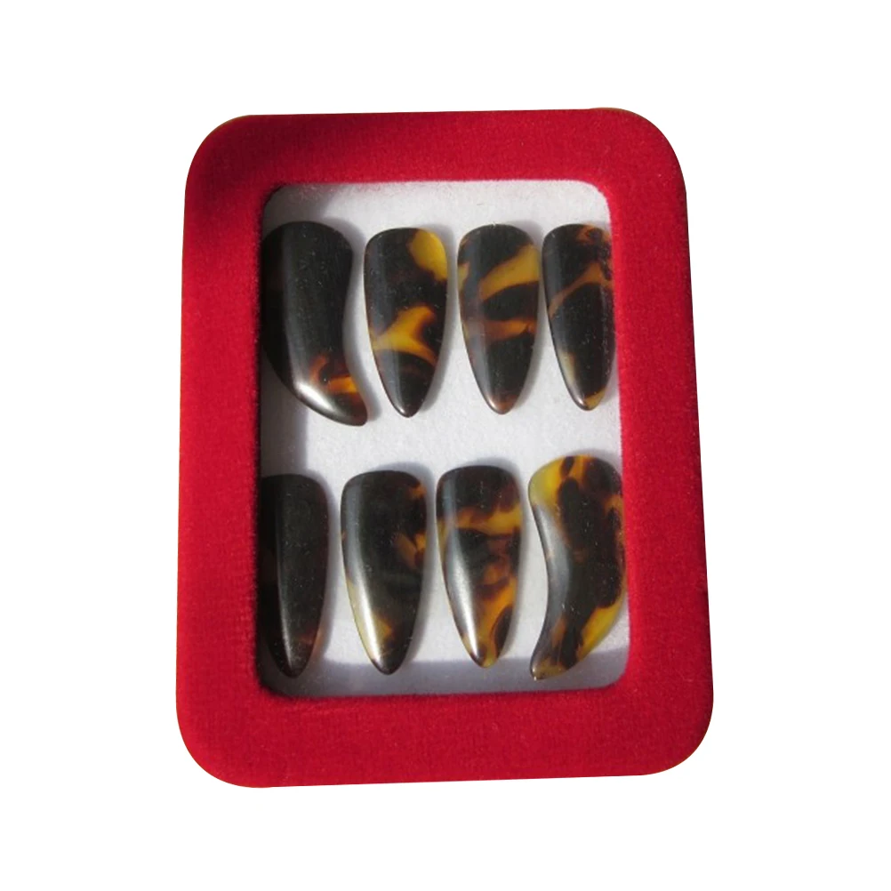

Natural Horn Guzheng Picks Professional Non-Toxic Durable Zither Finger Covers Smooth Edge Comfortable Nail Protectors