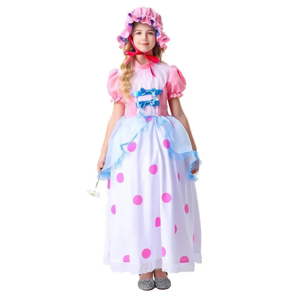 Nieuwe kinderen Halloween Cos Toy S epherd Lange Dr Set Dames Faionable Ele Ele Sle Par Avondjurk