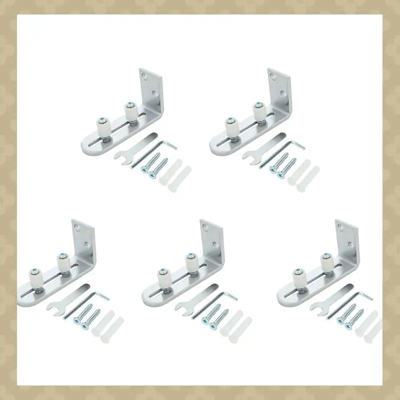 ab45-5x-floor-guide-for-bottom-of-sliding-barn-doors-adjustable-wall-mount-stay-roller-guide-ball-bearings