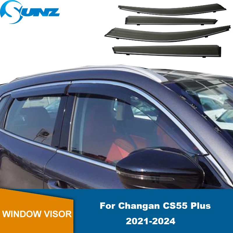 

Window Visor For Changan CS55 Plus 2021 2022 2023 2024 Car Accessories Rain Guard Deflector Windshield Rain Eyebrow Awning Trim