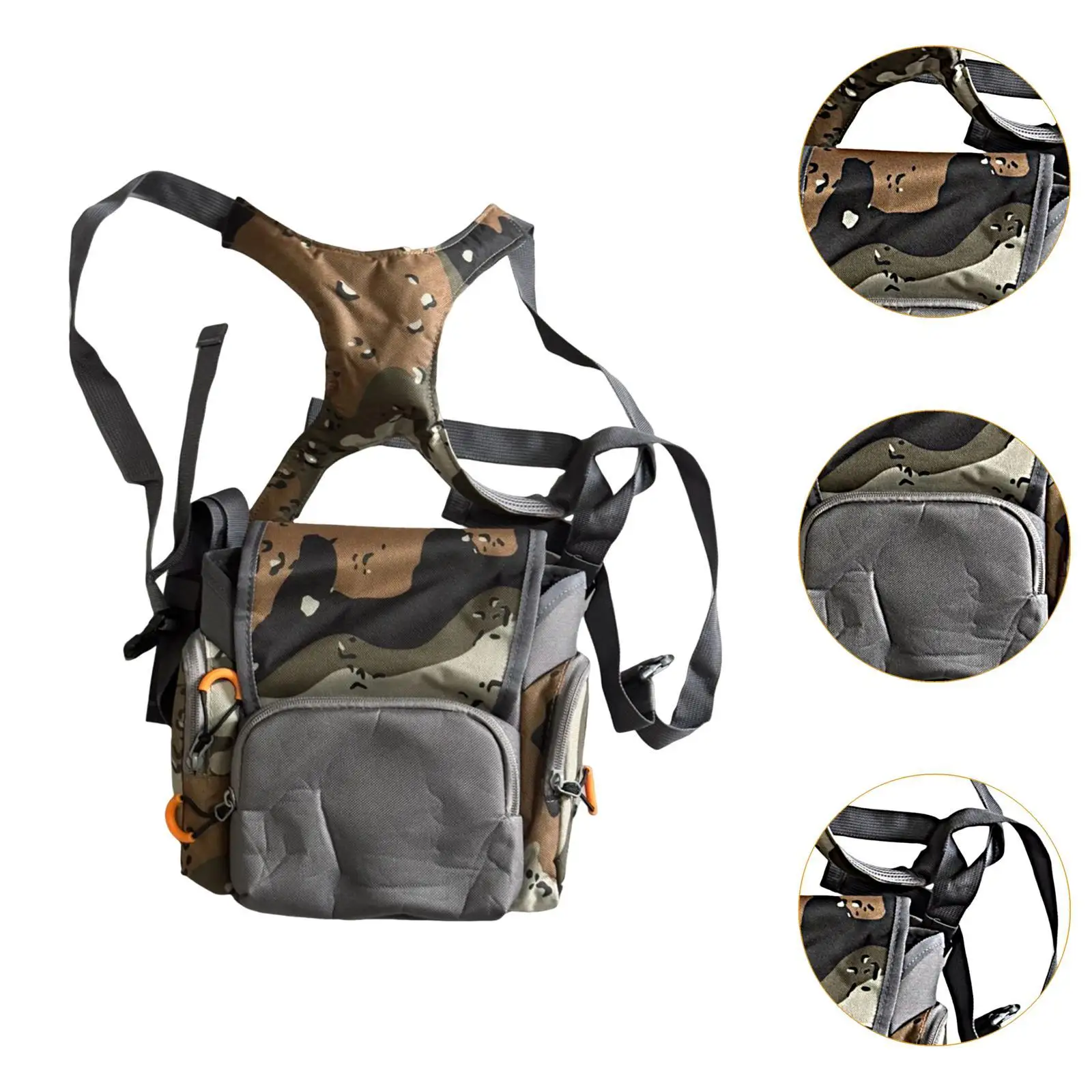 Binocular Harness Chest Pack Multi Pocket Easy to Carry Storage Carrier Pack 5