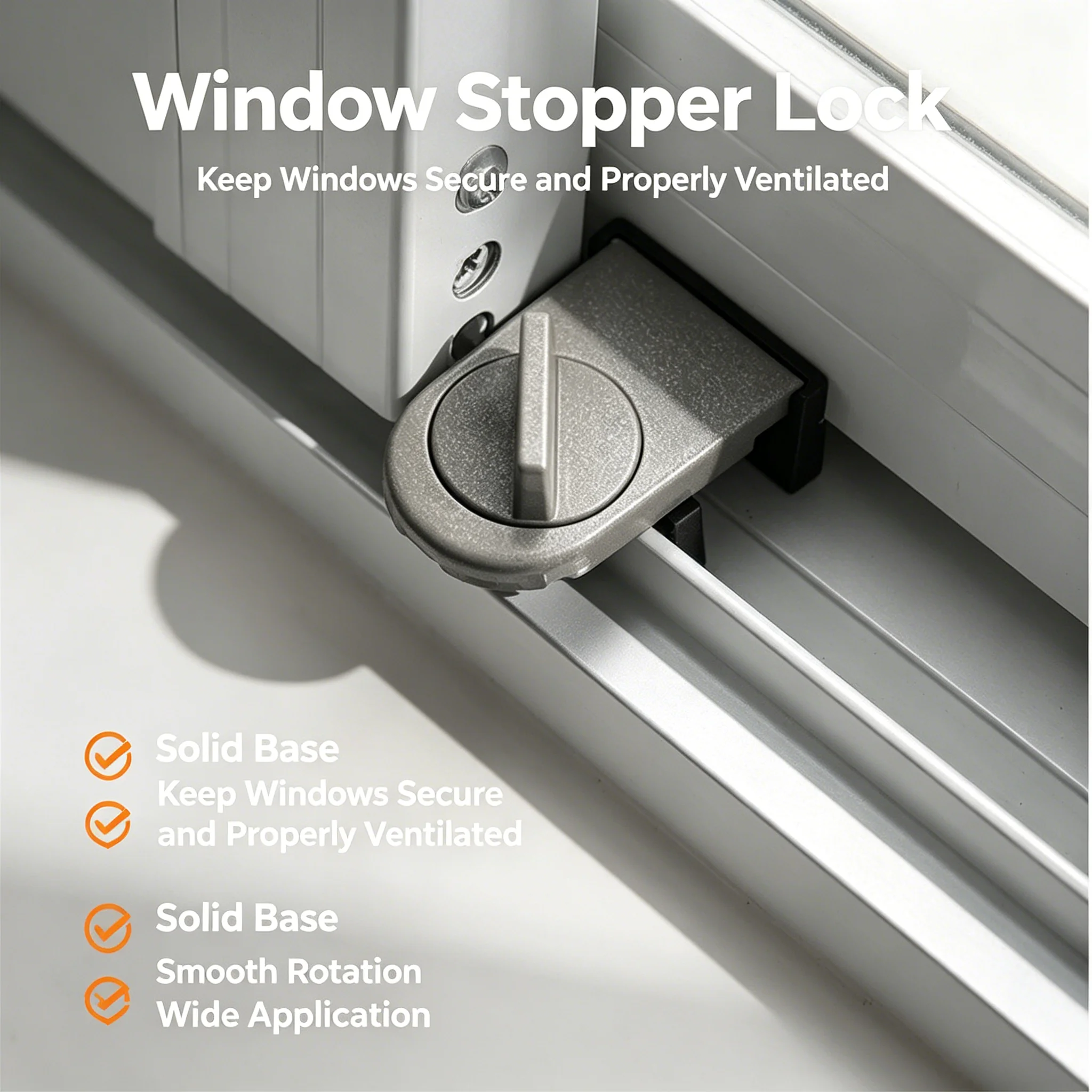 Child Safety High‑Rise Anti‑Fall Protector No‑Drill Sliding Door Lock Anti‑Theft Safety Latch for Sliding Window Home Use