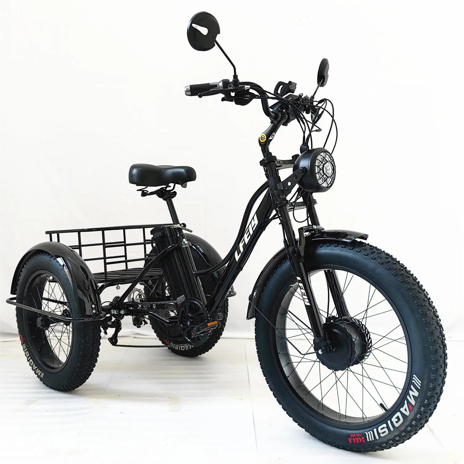 

New electric mobility 3 wheel scooter trike for leisure city goods-pulling tricycle 48V three-wheel electric bicycle for sale