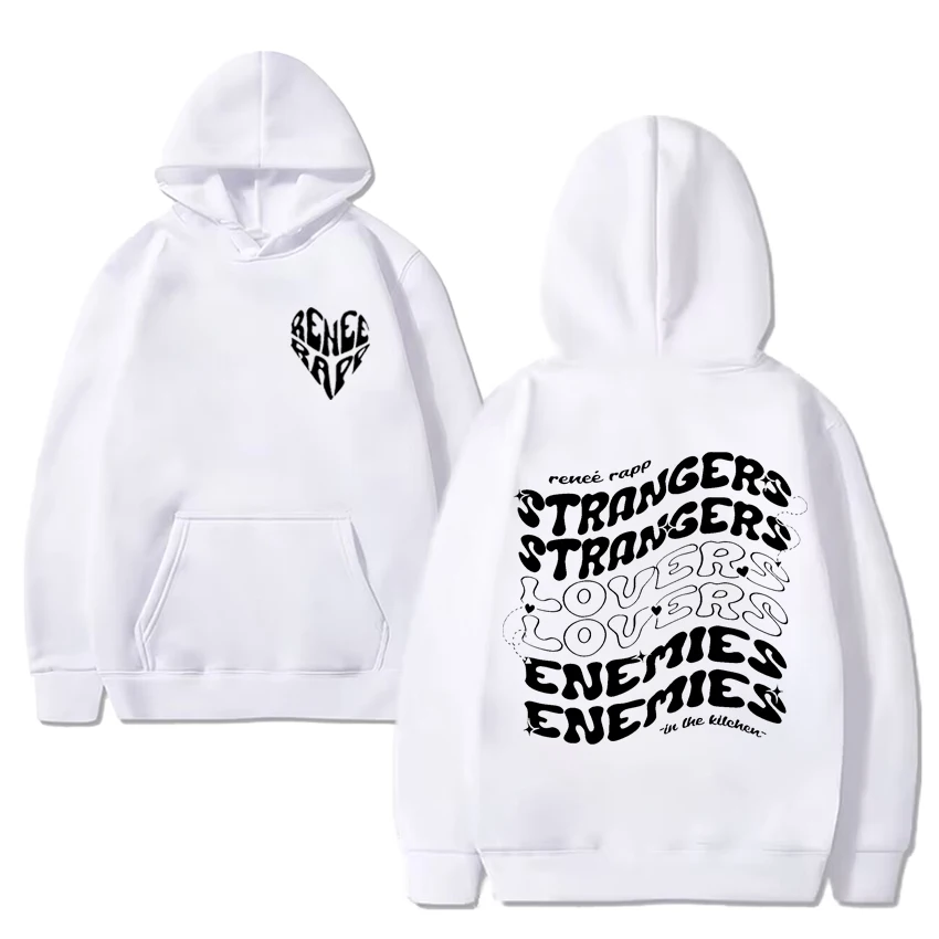 Renee Rapp Hot sale Casual Loose Hoodie Strangers to Lovers to Enemies Men Women Fashion Oversized Sweatshirt Unisex Fleece Tops