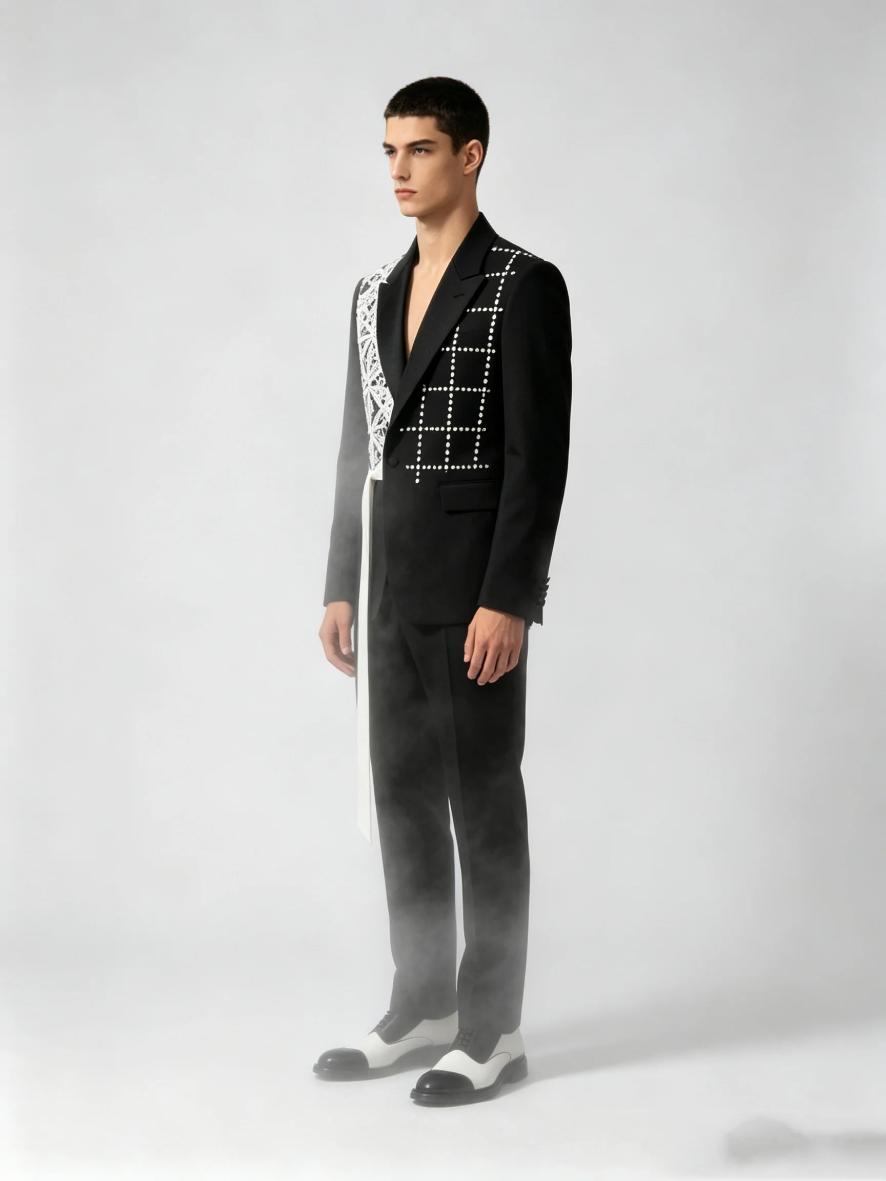 Белый и черный мужской костюм: – обзор и цена Men Formal Wear With Coat