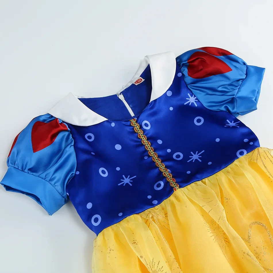 Snow White Girl Costume Kids  Festival Clothing Princess Birthday Ball Gown Kid Prom Party Role Play Dress Halloween Disguise