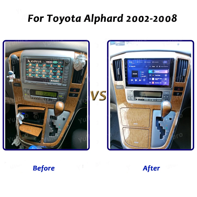 For Toyota Alphard 2002-2008 Android 11 Auto Radio Car Multimedia Player GPS Head Unit DSP Stereo 4G Navi Carplay Monitor 9 Inch image 2