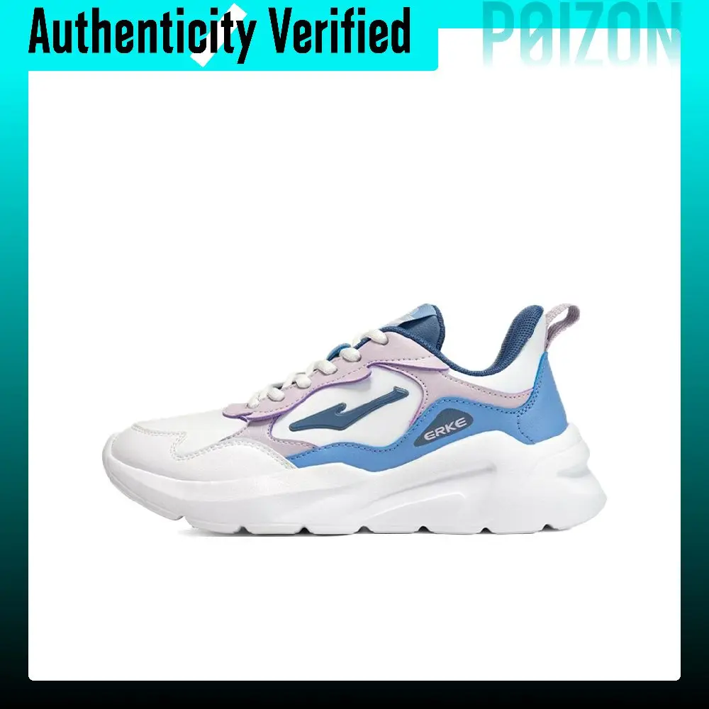 Erke Low top Running Shoes Women's White Blue Purple 52122102192//
