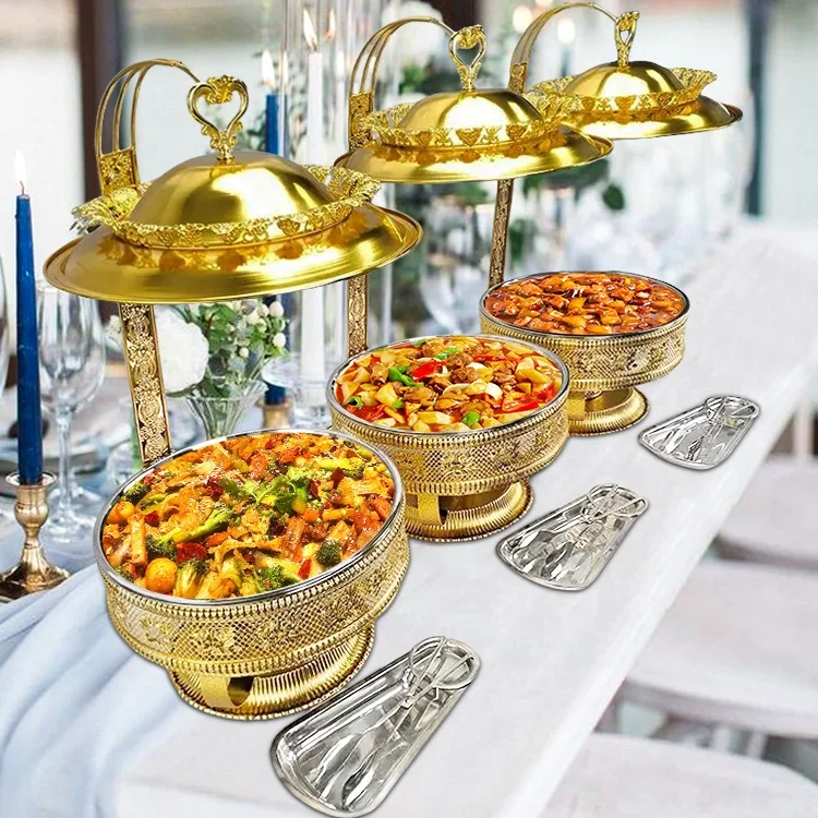 

Wedding Party Luxury Decorative Fancy Food Warmer Buffer Ss 8L Chafer Hanging Chafing Dish