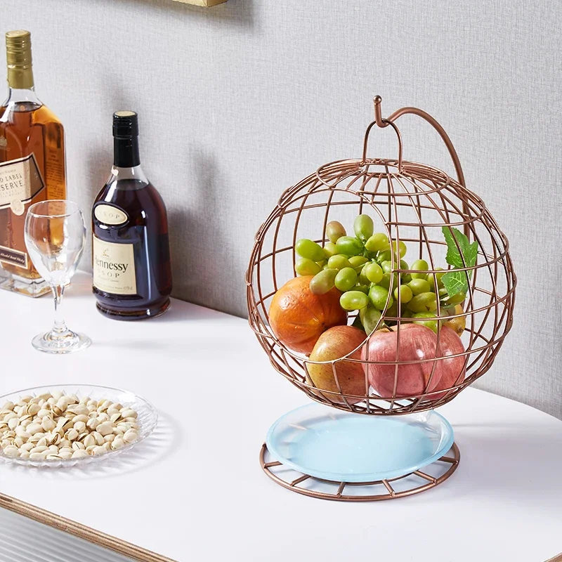 

Multi-function Fruit Plate Household Storage Basket Light Luxury Exquisite Fruit Holder Minimalist Living Room Table Decoration