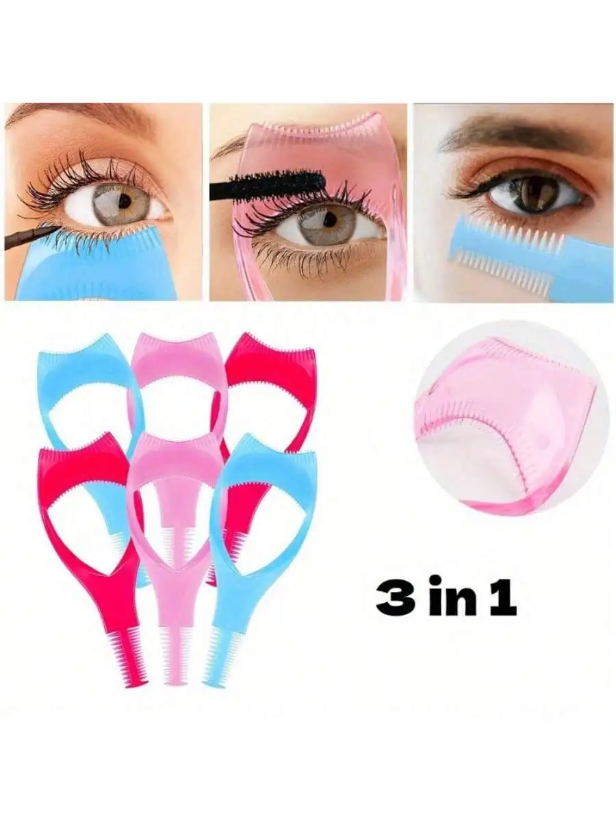 3Pcs Eyeliner Applicator Tool, 3-in-1 Eye Makeup Guide for Upper & Lower Lash Lines