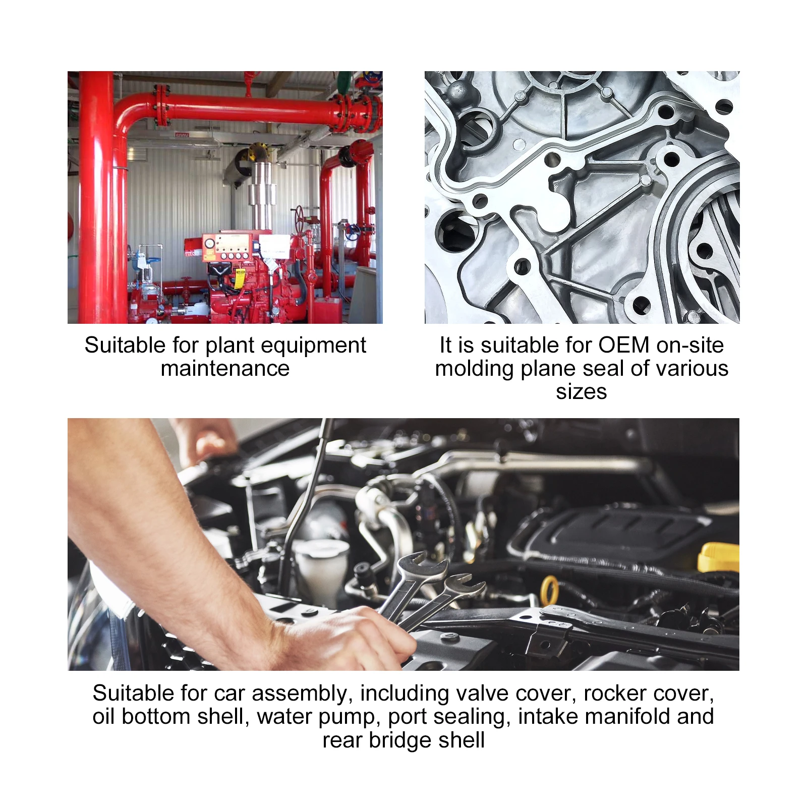 High Temperature Engine Sealant Automotive Engine Sealant Adhesive High Temperature Black RTV for Car Motorcycle Engine Seal image 5
