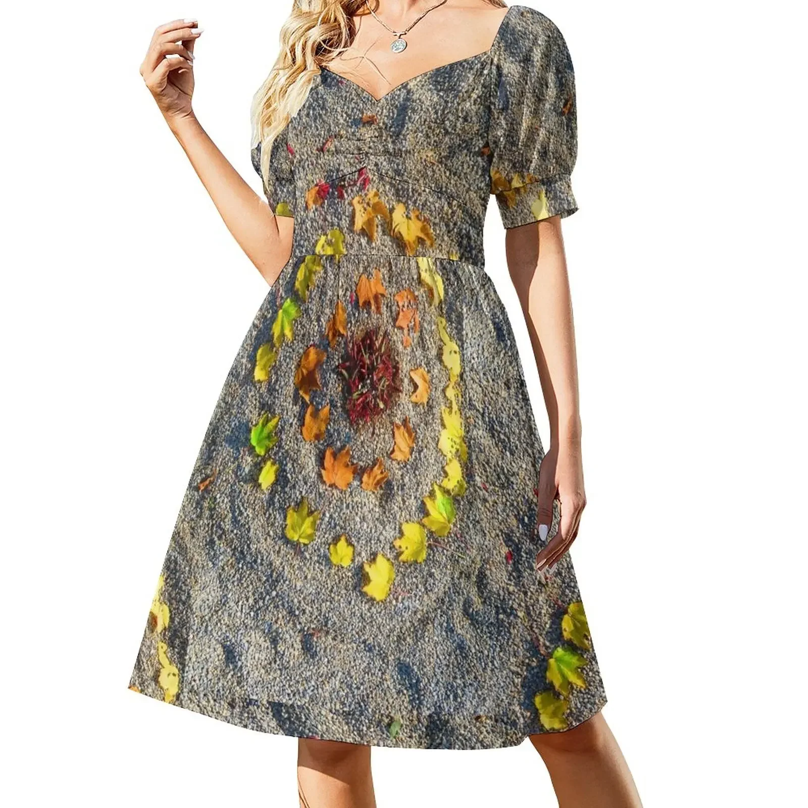 

Everything is colorful autumn Short-Sleeved Dress Women's dress Woman fashion