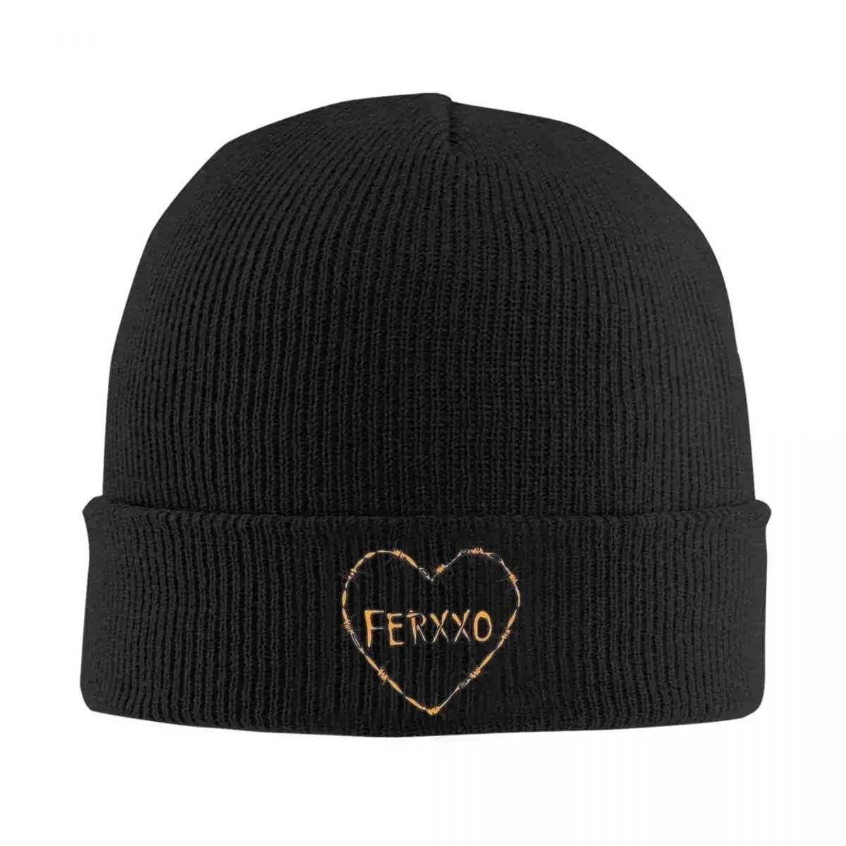 Feid Animated Logo Ferxxo Warm Knitted Cap Fashion Bonnet Hat Autumn Winter Outdoor Beanies Hats for Unisex Adult