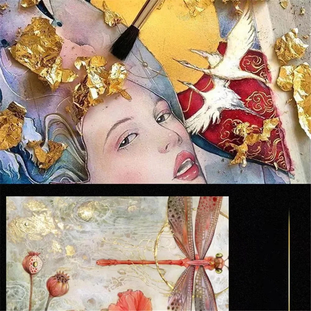 不規則なネイルアート金箔アルミ箔多目的メタリック箔フレーク DIY スパンコールグリッターマニキュア装飾ツール