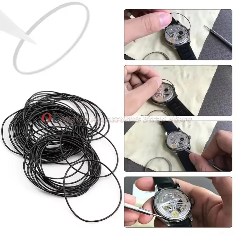 Professional Waterproof Sealer 0.5mm 0.6mm 0.7mm 0.8mm O-Ring Seal for Watch Gasket Watchmaker Watch Gasket Grease Repair Tools