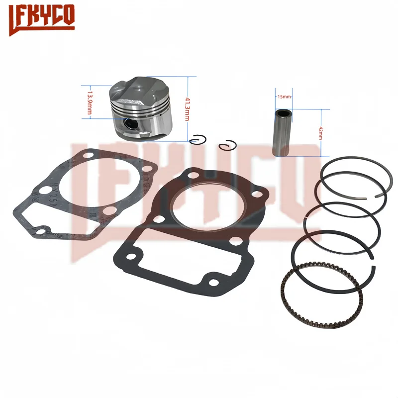 Część silnika 56,5 mm STD Bore dla Daelim 125CC VF125 VT125 VT VF 125 Zestaw pierścieni tłokowych do motocykli Pin 15 mm Zestaw akcesoriów motocyklowych