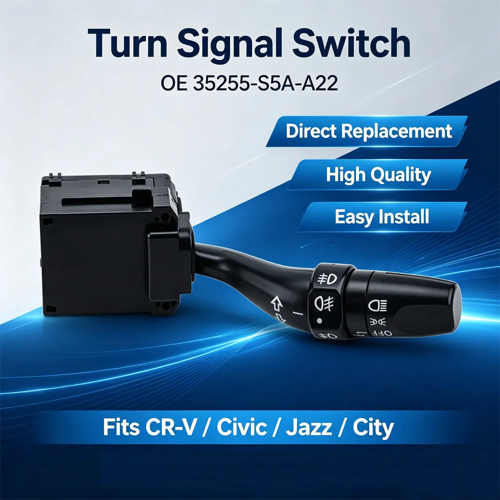35255-S5A-A22 35255S5AA22 Headlight Turn Signal Switch For Honda CRV 2002-2006 Civic 2002-2005 For Jazz 2003-2008 City 2007-2008