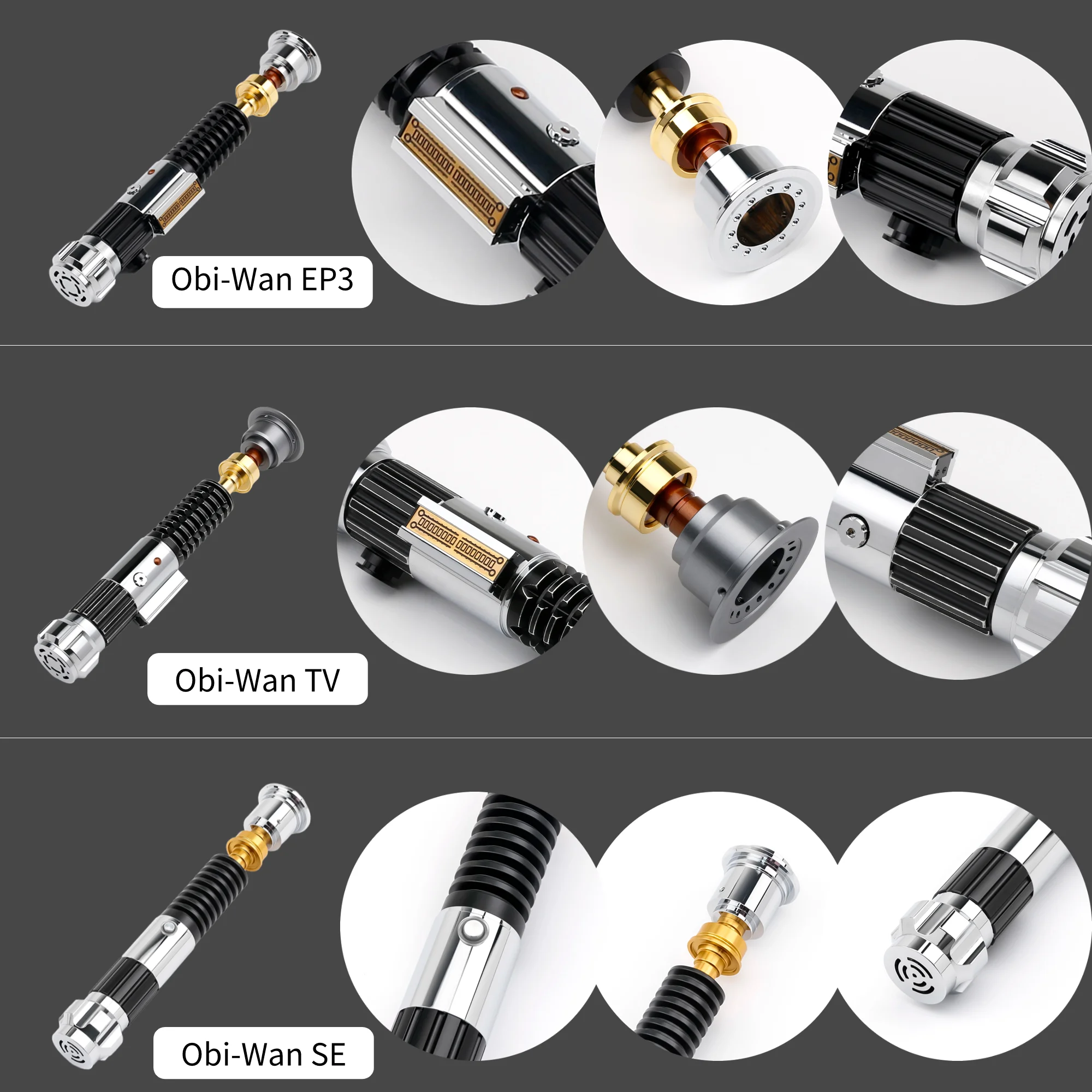 【特価】カスタム　ライトセーバー　オビワンEP3 neopixel 新品 TXQSABER ケノービ オビワン EP3 ライトセーバー SNV4PRO スカイ